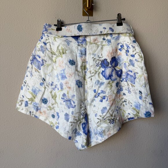 SOLD!!! Zimmermann Natura Frilled Tank + Tuck Shorts Set in Blue Garden Print - Picture 7 of 13